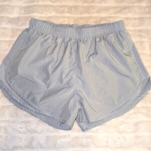 Nike Women's Light‎ Gray Dri-Fit Lined Running Shorts Size XL